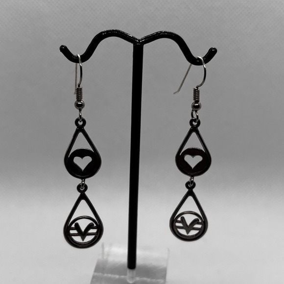 Hunner Jewelry - Vintage Hunner Earrings‎ 925 Sterling Silver Dangle Drop Hook Signed